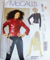 6171  LINED ZIPPY PRINCESS JACKET PATTERN 4-12, 14-20 AB, CD